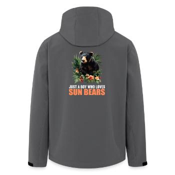 Sun Bear Malaienbär - Recycelte Männer Softshell-Jacke von Stanley/Stella - Anthrazit - Hinten - AI Model Male 185 light (185cm)