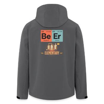 Wissenschaftlich inspiriertes Elemental BeerT-Shirt Design - Recycelte Männer Softshell-Jacke von Stanley/Stella - Anthrazit - Hinten - AI Model Male 185 light (185cm)