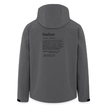 Dire de l’université « étudier » cadeau étudiant, étudiants - Veste softshell homme en polyester recyclé Stanley/Stella - charbon - Dos - AI Model Male 185 light (185cm)