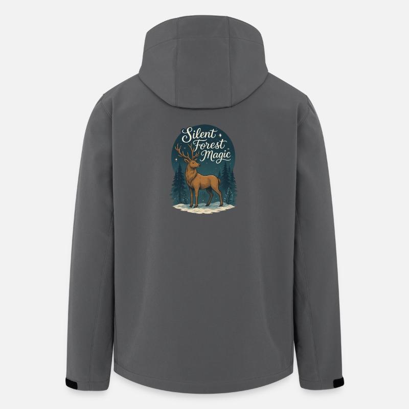 Winter Deer – Silent Forest Magic - Men’s Recycled Softshell Jacket by Stanley/Stella - anthracite