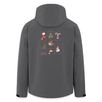 Aquarell Weihnachten: Ho Ho Ho Festlich - Recycelte Männer Softshell-Jacke von Stanley/Stella - Anthrazit - Hinten - AI Model Male 185 light (185cm)