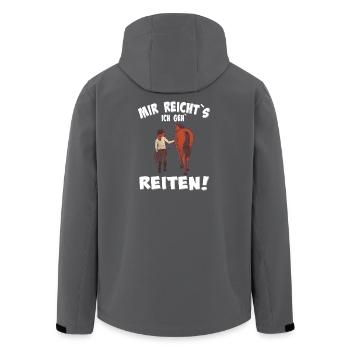 J’en ai assez de rouler au lieu de parler - Veste softshell homme en polyester recyclé Stanley/Stella - charbon - Dos - AI Model Male 185 light (185cm)