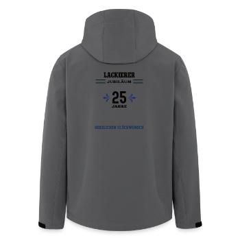 Lackierer 25 Jahre Jubiläum 25. jähriges Jubilaeum - Recycelte Männer Softshell-Jacke von Stanley/Stella - Anthrazit - Hinten - AI Model Male 185 light (185cm)