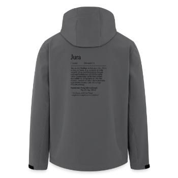 Unispruch "Jura" Student Geschenk, Studenten - Recycelte Männer Softshell-Jacke von Stanley/Stella - Anthrazit - Hinten - AI Model Male 185 light (185cm)