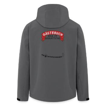 Gästebuch Mein 29. Geburtstag Geschenkidee - Recycelte Männer Softshell-Jacke von Stanley/Stella - Anthrazit - Hinten - AI Model Male 185 light (185cm)