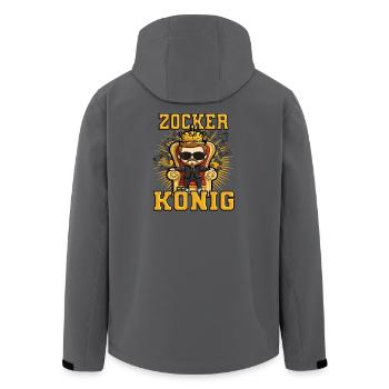 Gambler King - hands me the controller, gaming - Men’s Recycled Softshell Jacket by Stanley/Stella - anthracite - Back - AI Model Male 185 light (185cm)