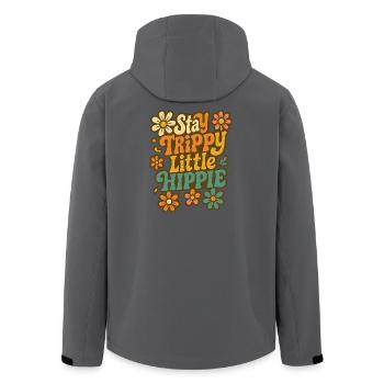 Stay Trippy Little Hippie Design - Recycelte Männer Softshell-Jacke von Stanley/Stella - Anthrazit - Hinten - AI Model Male 185 light (185cm)