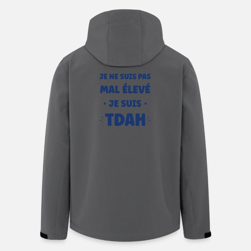 ADHD slogan not bad - Men’s Recycled Softshell Jacket by Stanley/Stella - anthracite