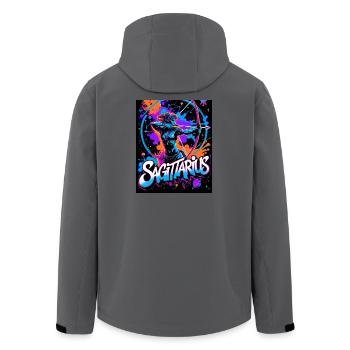 Schütze - Recycelte Männer Softshell-Jacke von Stanley/Stella - Anthrazit - Hinten - AI Model Male 185 light (185cm)