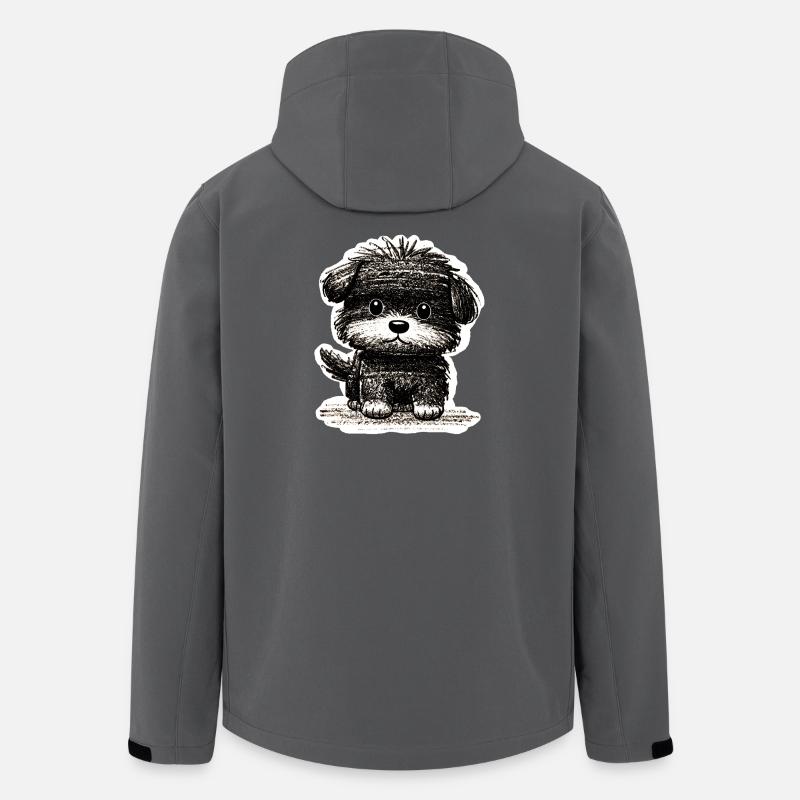 Wuscheliges Hündchen (Grau) - Recycelte Männer Softshell-Jacke von Stanley/Stella - Anthrazit