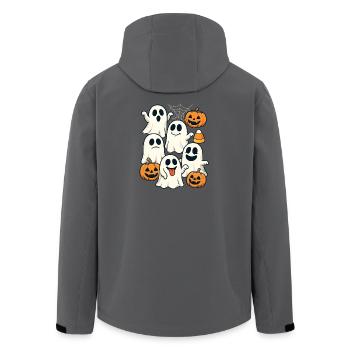 Halloween Ghosts & Ghosts Outfit Ghosts - Men’s Recycled Softshell Jacket by Stanley/Stella - anthracite - Back - AI Model Male 185 light (185cm)