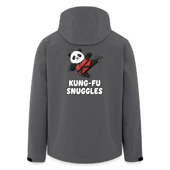 Kung Fu Panda Snuggles - Men’s Recycled Softshell Jacket by Stanley/Stella - anthracite - Back - AI Model Male 185 light (185cm)