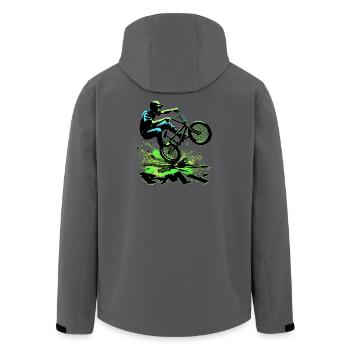 BMX Bike - Recycelte Männer Softshell-Jacke von Stanley/Stella - Anthrazit - Hinten - AI Model Male 185 light (185cm)