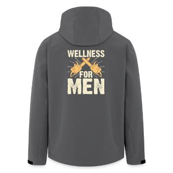 Baumpfleger Holzarbeiter Waldarbeiter Geschenk - Recycelte Männer Softshell-Jacke von Stanley/Stella - Anthrazit - Hinten - AI Model Male 185 light (185cm)