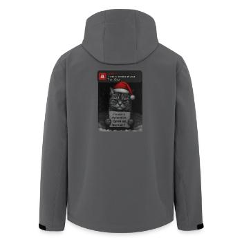 Cat Christmas with funny saying cats - Men’s Recycled Softshell Jacket by Stanley/Stella - anthracite - Back - AI Model Male 185 light (185cm)