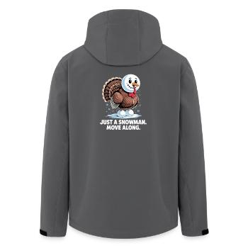 Weihnachtliches Kein Truthahn for dinner - Recycelte Männer Softshell-Jacke von Stanley/Stella - Anthrazit - Hinten - AI Model Male 185 light (185cm)