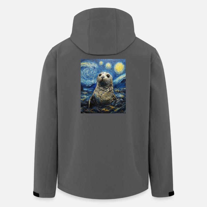Robbe Van Gogh Style Starry Night - Men’s Recycled Softshell Jacket by Stanley/Stella - anthracite