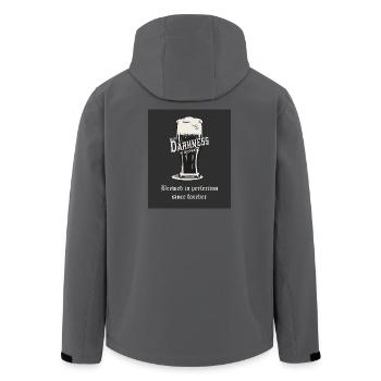 Hello Darkness – Brewed to Perfection - Recycelte Männer Softshell-Jacke von Stanley/Stella - Anthrazit - Hinten - AI Model Male 185 light (185cm)