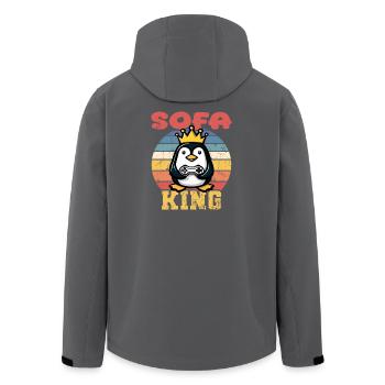 Sofa King - Recycelte Männer Softshell-Jacke von Stanley/Stella - Anthrazit - Hinten - AI Model Male 185 light (185cm)