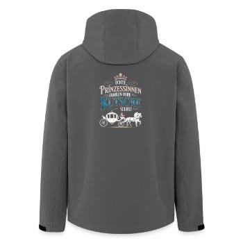 Real princesses drive their own carriage - Men’s Recycled Softshell Jacket by Stanley/Stella - anthracite - Back - AI Model Male 185 light (185cm)