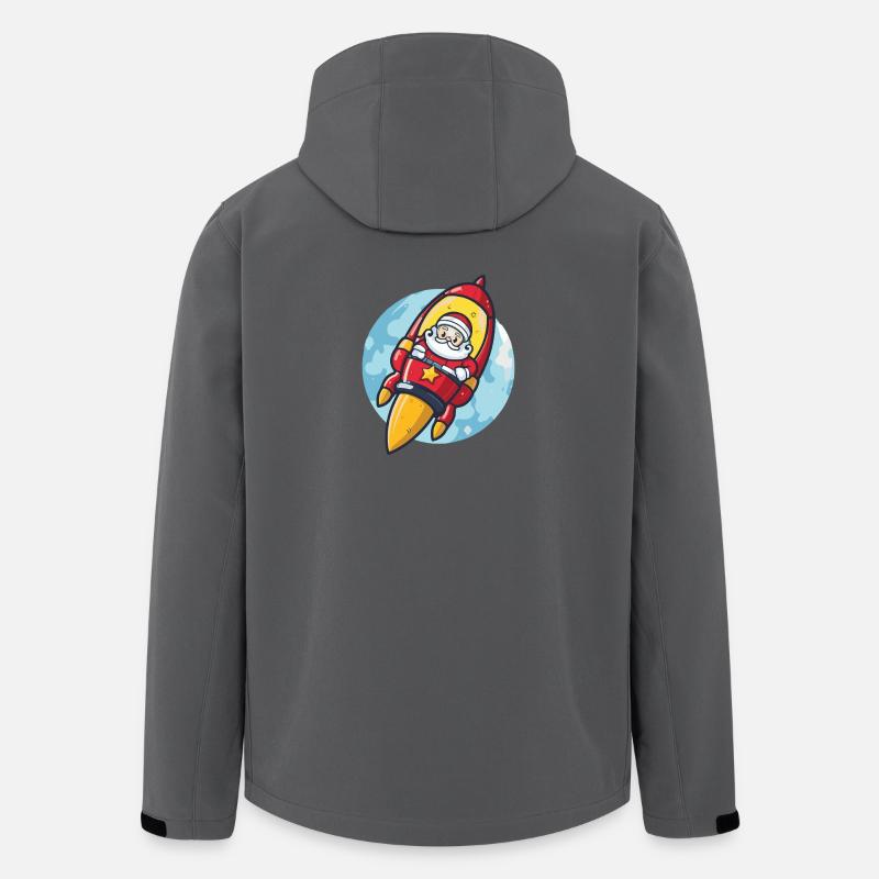 Weihnachtsmann Rakete Santa Weihnachten - Recycelte Männer Softshell-Jacke von Stanley/Stella - Anthrazit