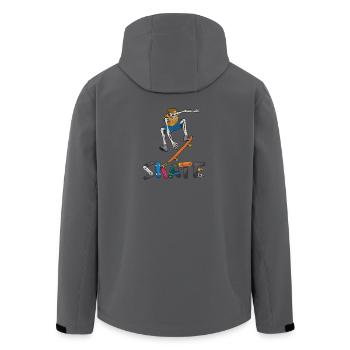Farbiges Skelett Skateboarder Skate Übung Design - Recycelte Männer Softshell-Jacke von Stanley/Stella - Anthrazit - Hinten - AI Model Male 185 light (185cm)