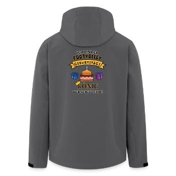 Footvolleyer Birthday Footvolley Player Player - Men’s Recycled Softshell Jacket by Stanley/Stella - anthracite - Back - AI Model Male 185 light (185cm)