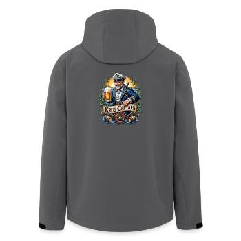 Jug Captain Pirate Motif - Men’s Recycled Softshell Jacket by Stanley/Stella - anthracite - Back - AI Model Male 185 light (185cm)