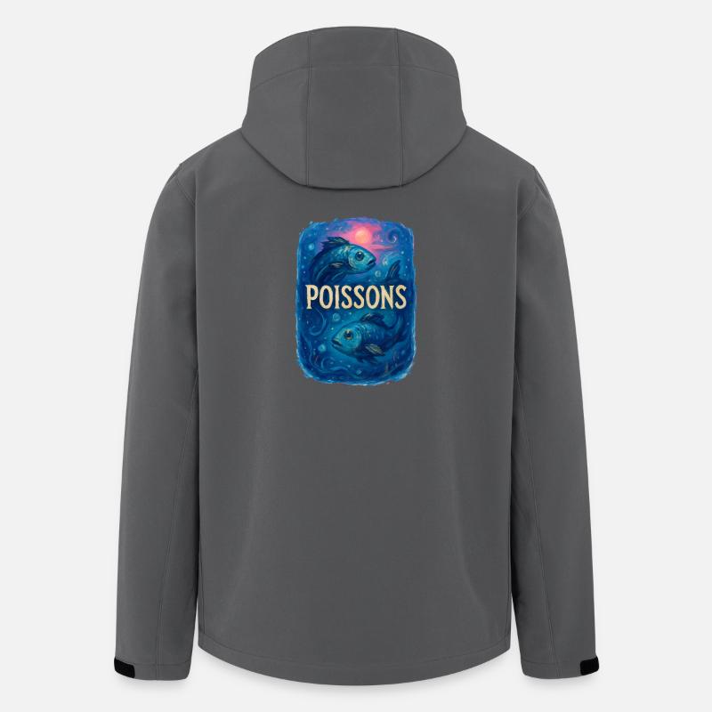 Fische Sternzeichen - Astrologie - Recycelte Männer Softshell-Jacke von Stanley/Stella - Anthrazit