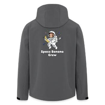 Space Banana Crew - Recycelte Männer Softshell-Jacke von Stanley/Stella - Anthrazit - Hinten - AI Model Male 185 light (185cm)