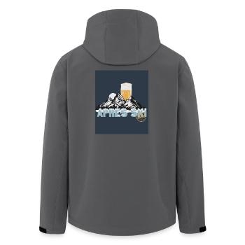 Après Ski Party – Prost auf die Piste! - Recycelte Männer Softshell-Jacke von Stanley/Stella - Anthrazit - Hinten - AI Model Male 185 light (185cm)