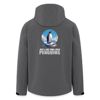 Pinguine Pinguin - Recycelte Männer Softshell-Jacke von Stanley/Stella - Anthrazit - Hinten - AI Model Male 185 light (185cm)