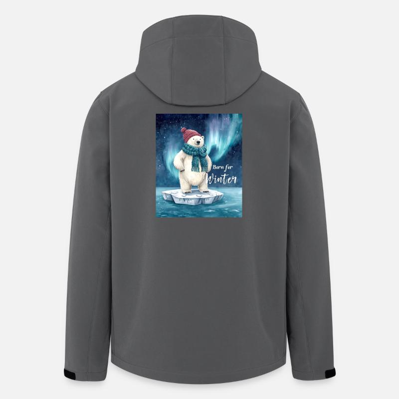 Geboren für den Winter Eisbär - Recycelte Männer Softshell-Jacke von Stanley/Stella - Anthrazit