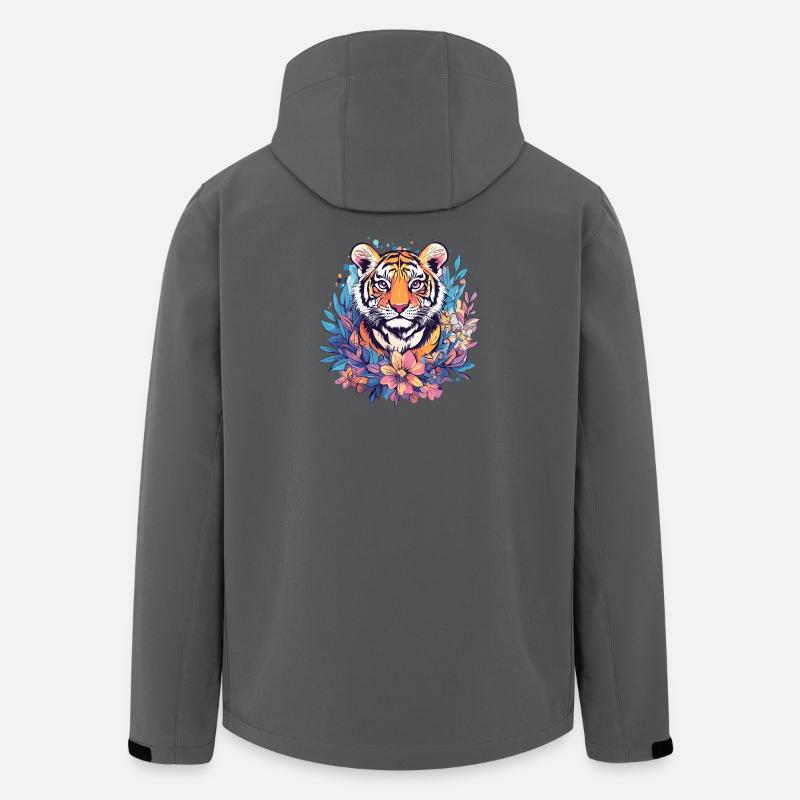Magie de la fleur de tigre - Veste softshell homme en polyester recyclé Stanley/Stella - charbon