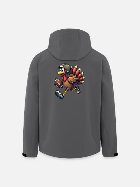 Thanksgiving Football Truthahn - Recycelte Männer Softshell-Jacke von Stanley/Stella - Anthrazit