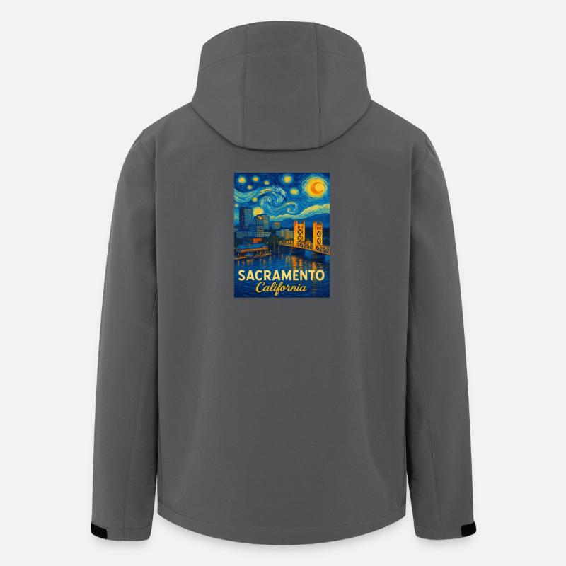 Sacramento Kalifornien - Recycelte Männer Softshell-Jacke von Stanley/Stella - Anthrazit