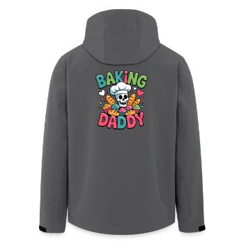 Baking Daddy Skull Cook Motif - Men’s Recycled Softshell Jacket by Stanley/Stella - anthracite - Back - AI Model Male 185 light (185cm)
