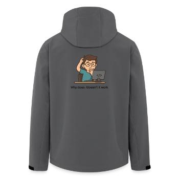 Pourquoi ça marche/ça ne marche pas - Veste softshell homme en polyester recyclé Stanley/Stella - charbon - Dos - AI Model Male 185 light (185cm)