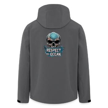 Diver Ocean Diving Respect - Recycelte Männer Softshell-Jacke von Stanley/Stella - Anthrazit - Hinten - AI Model Male 185 light (185cm)