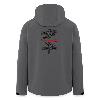 Baltic Sea resort Kühlungsborn Baltic Sea Holidays Beach Sea - Men’s Recycled Softshell Jacket by Stanley/Stella - anthracite - Back - AI Model Male 185 light (185cm)