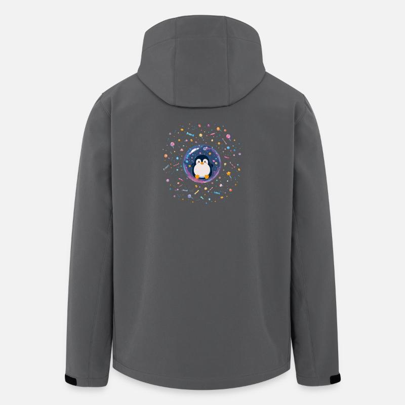 Penguin Glaskugel mit Süßigkeiten - Recycelte Männer Softshell-Jacke von Stanley/Stella - Anthrazit