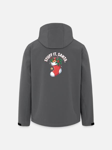 Stuff It, Santa Weihnachtssocken Humor - Recycelte Männer Softshell-Jacke von Stanley/Stella - Anthrazit