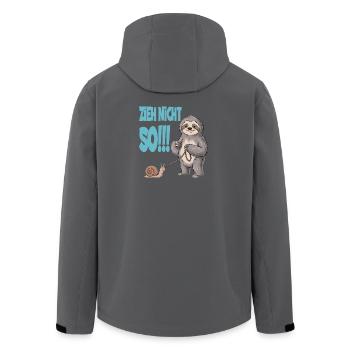  Zieh Nicht So Faultier Mit Schnecke Lustiger - Recycelte Männer Softshell-Jacke von Stanley/Stella - Anthrazit - Hinten - AI Model Male 185 light (185cm)