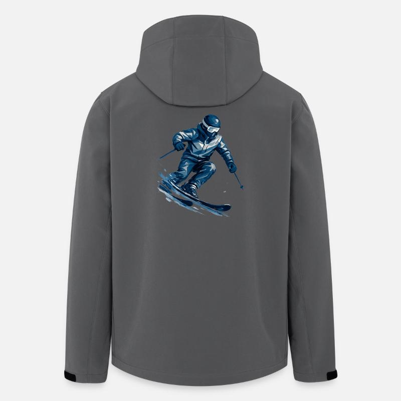 Skifahren | Skifahrer | Berg - Recycelte Männer Softshell-Jacke von Stanley/Stella - Anthrazit