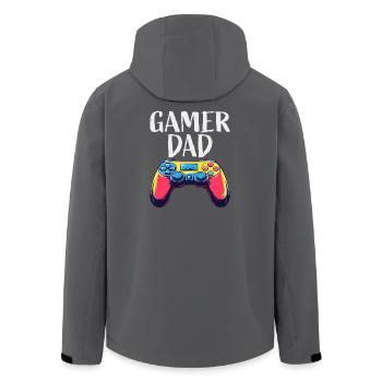 Gamer Dad Controller Grafik - Recycelte Männer Softshell-Jacke von Stanley/Stella - Anthrazit - Hinten - AI Model Male 185 light (185cm)