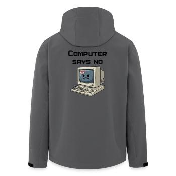 Retro Computer 404 Error - Men’s Recycled Softshell Jacket by Stanley/Stella - anthracite - Back - AI Model Male 185 light (185cm)