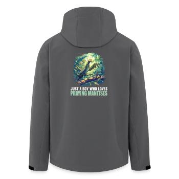 Gottesanbeterinnen Gottesanbeterin - Recycelte Männer Softshell-Jacke von Stanley/Stella - Anthrazit - Hinten - AI Model Male 185 light (185cm)