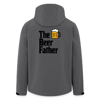 Das Stil des Beer Father Mafia-Stils - Recycelte Männer Softshell-Jacke von Stanley/Stella - Anthrazit - Hinten - AI Model Male 185 light (185cm)