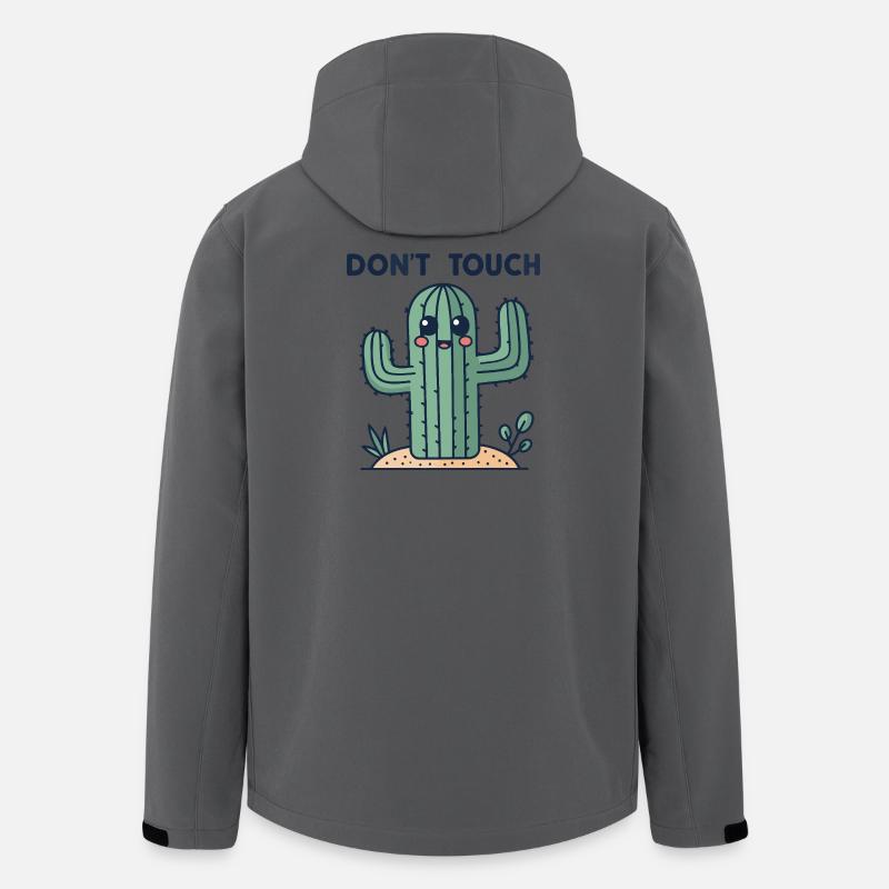 Cactus mignon: interdiction toucher - Veste softshell homme en polyester recyclé Stanley/Stella - charbon