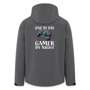 Dad by Day Gamer by Night Controller Art - Recycelte Männer Softshell-Jacke von Stanley/Stella - Anthrazit - Hinten - AI Model Male 185 light (185cm)